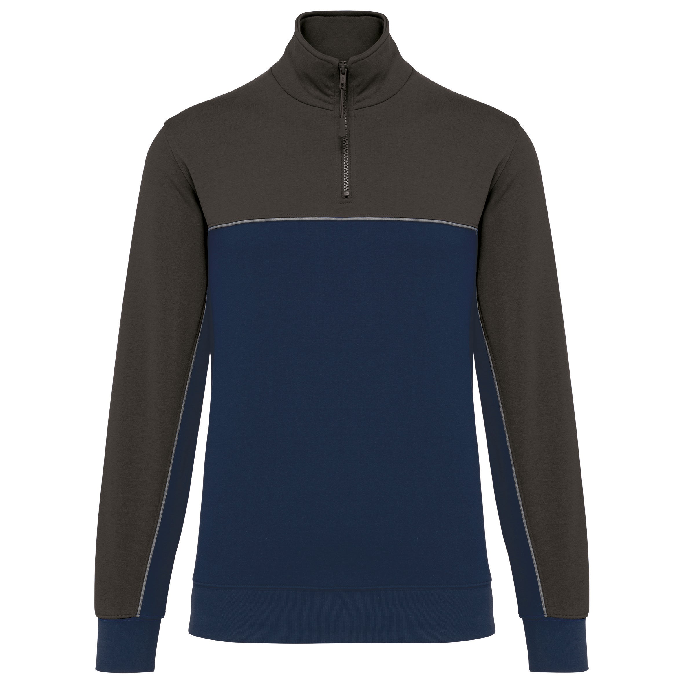 Unisex eco-responsible zip-neck sweatshirt