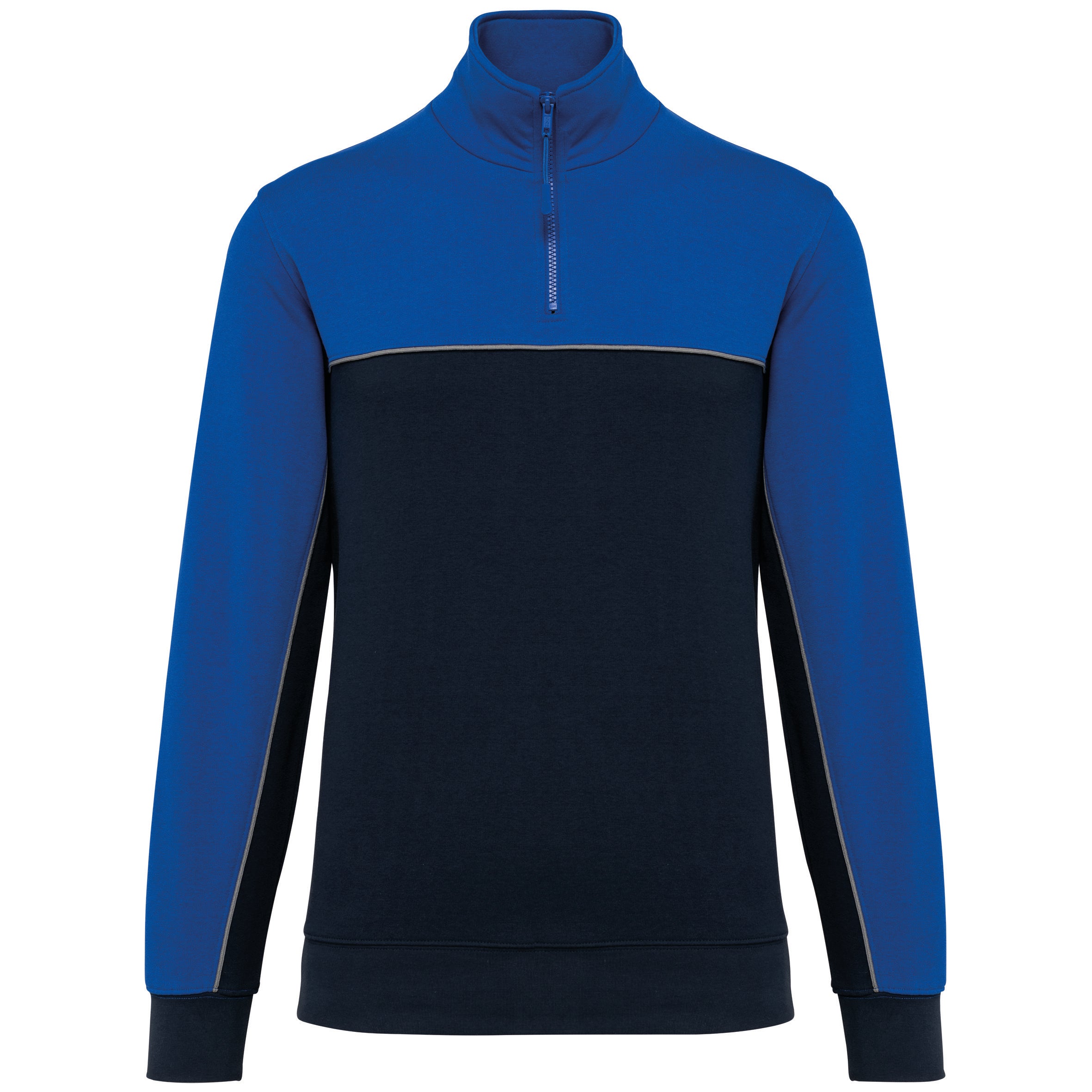 Unisex eco-responsible zip-neck sweatshirt