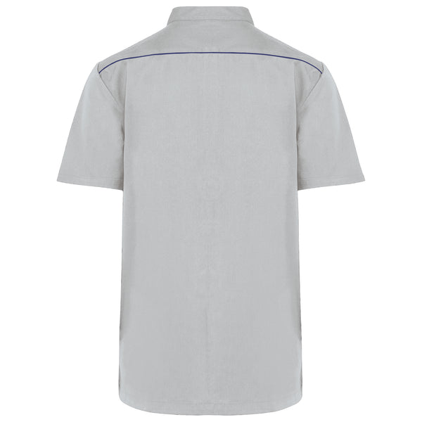 Men's polycotton blouse with press studs