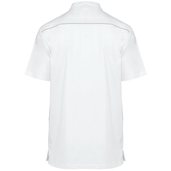 Men's polycotton blouse with press studs