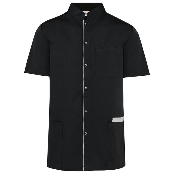 Men's polycotton blouse with press studs