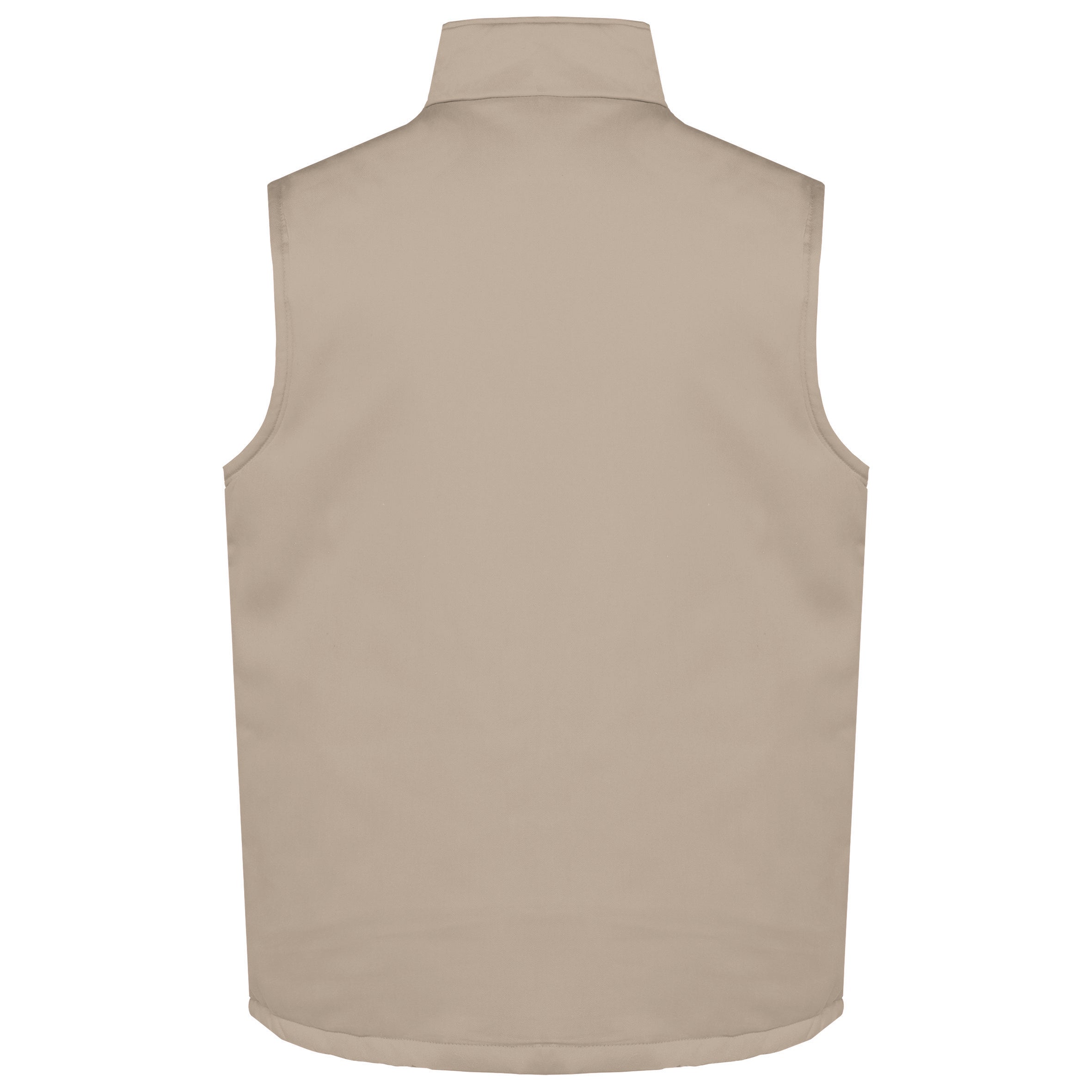 Uniseks gewatteerd multi-pocket polykatoen vest