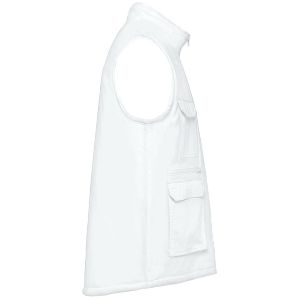 Unisex padded multi-pocket polycotton vest