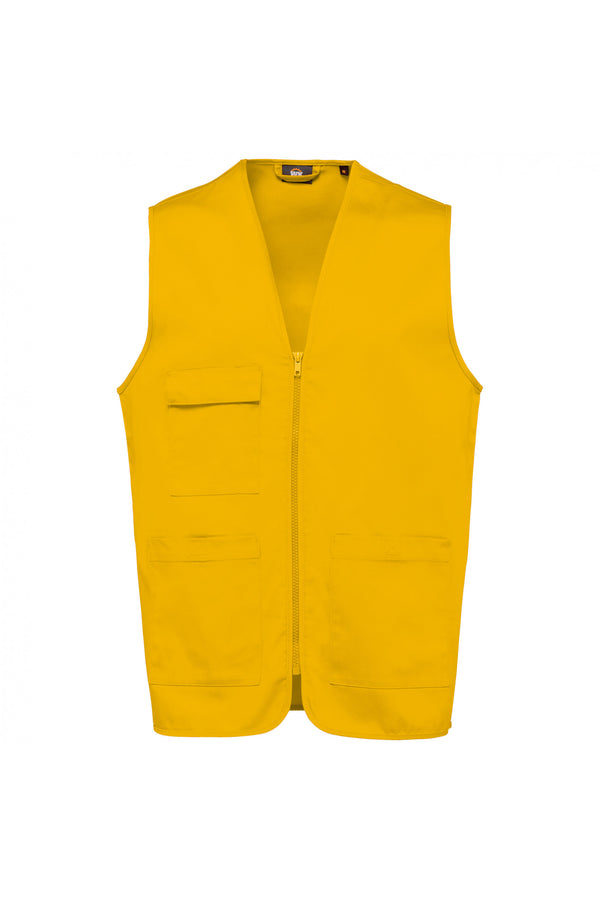 Unisex multi-pocket polycotton vest