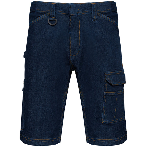 Bermuda denim multipoches homme