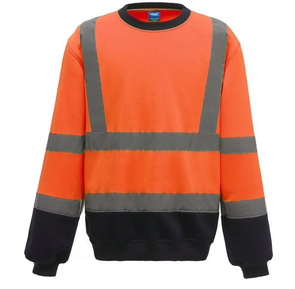 High visibility round neck sweatshirt