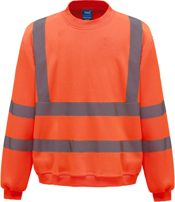 High visibility round neck sweatshirt