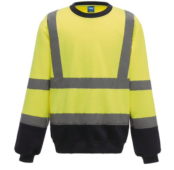 High visibility round neck sweatshirt