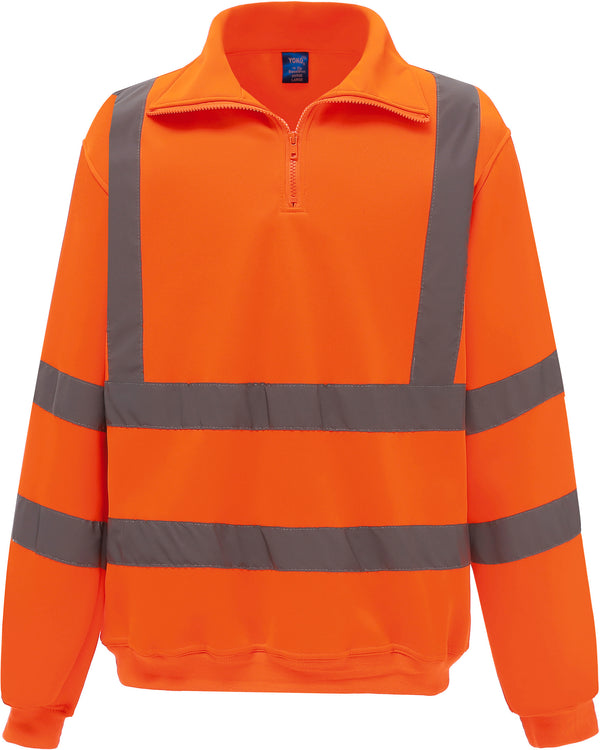 High visibility 1/4 zip sweatshirt