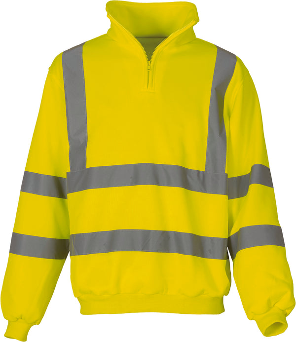 High visibility 1/4 zip sweatshirt