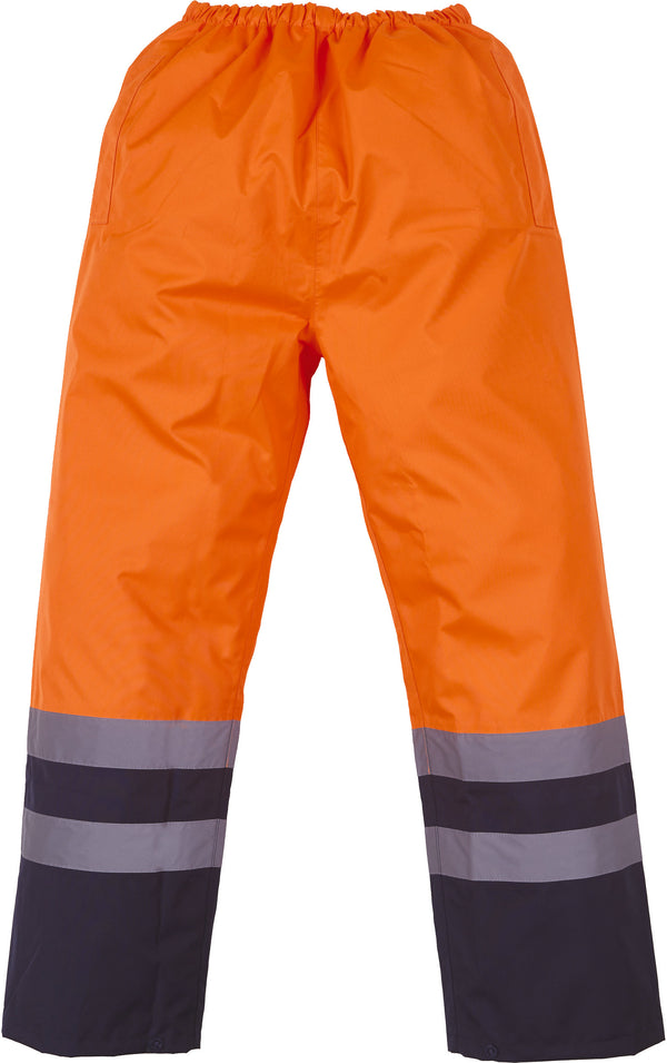 High visibility waterproof overtrousers