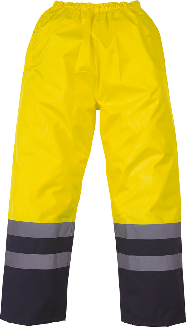 High visibility waterproof overtrousers