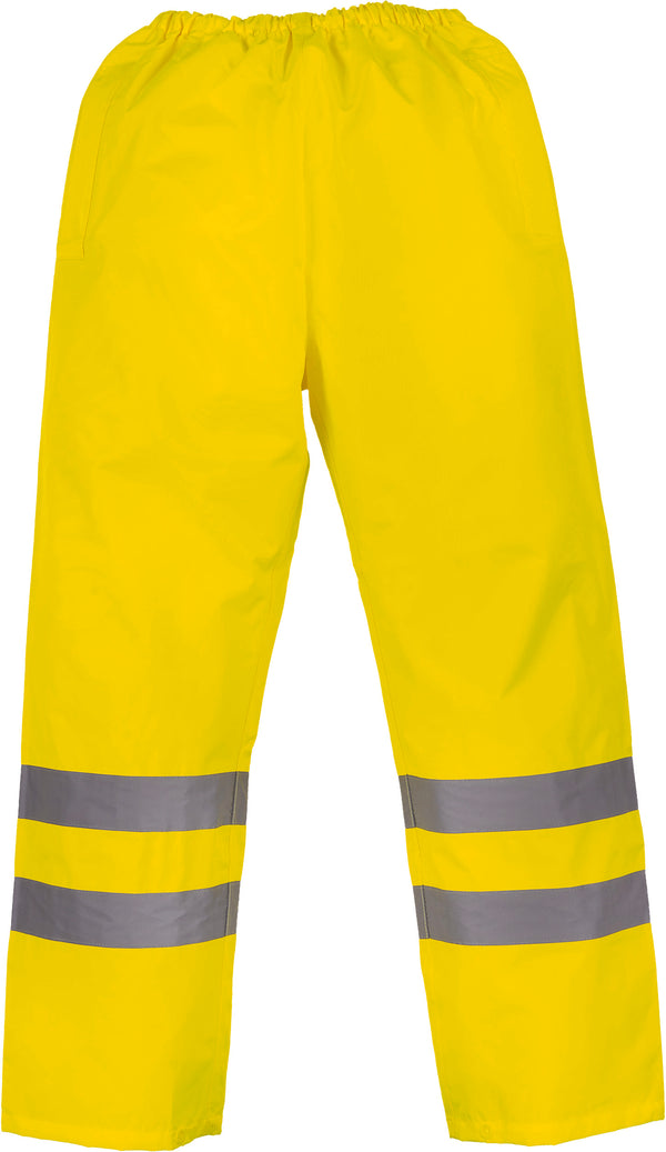 High visibility waterproof overtrousers