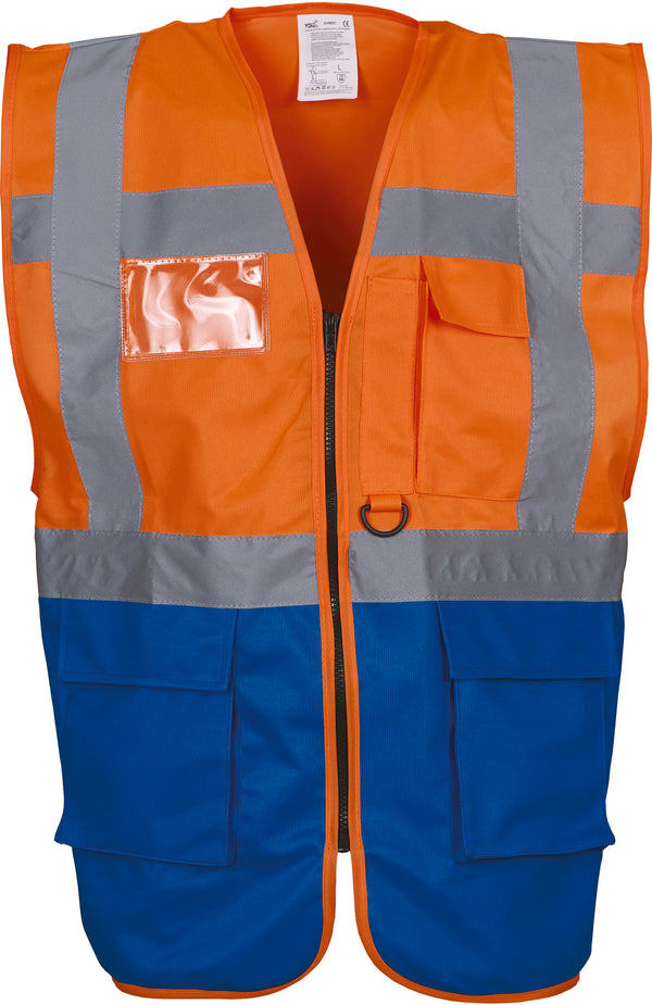 Multifunctioneel vest met hoge zichtbaarheid