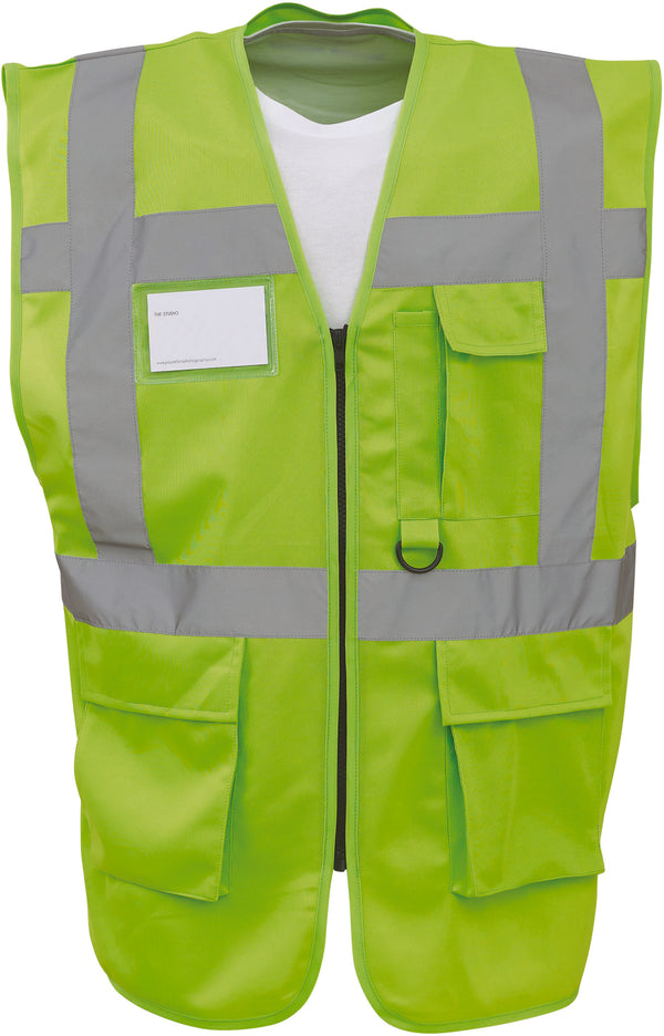 Multifunctioneel vest met hoge zichtbaarheid