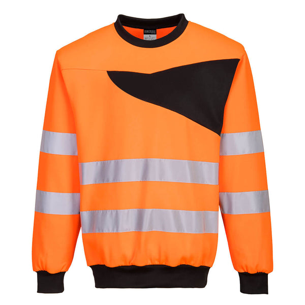 PW2 High Visibility-sweatshirt met ronde hals