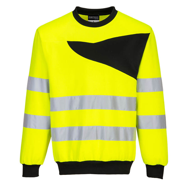 PW2 High Visibility-sweatshirt met ronde hals