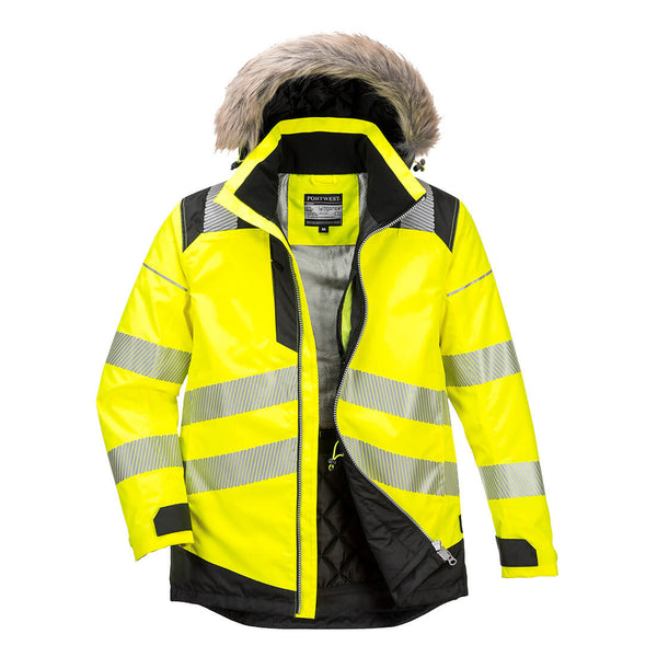 PW3 winterparka met hoge zichtbaarheid