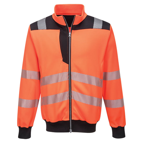 PW3 Hi-Vis sweatshirt met ritssluiting