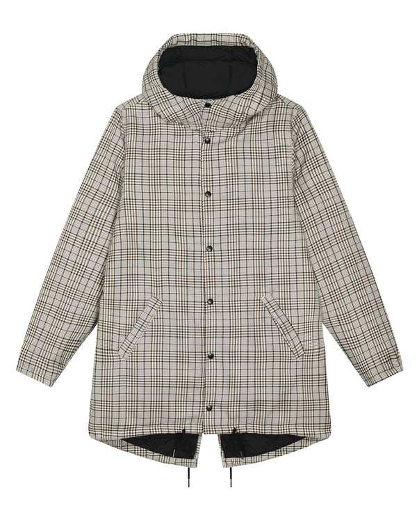 Veste parka unisexe matelassée en tweed à carreaux - Padded Parker Tweed