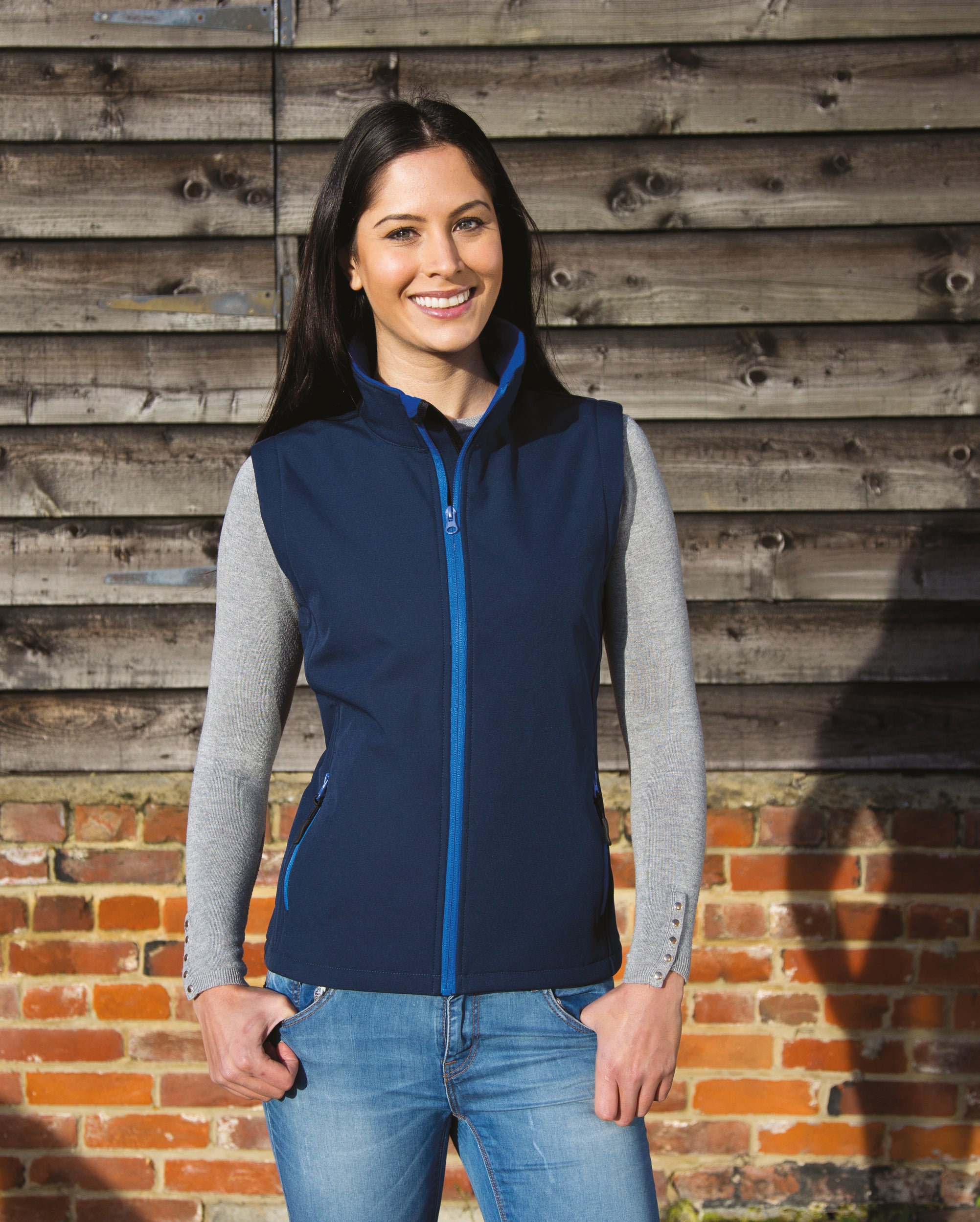 Dames bedrukbare softshell bodywarmer