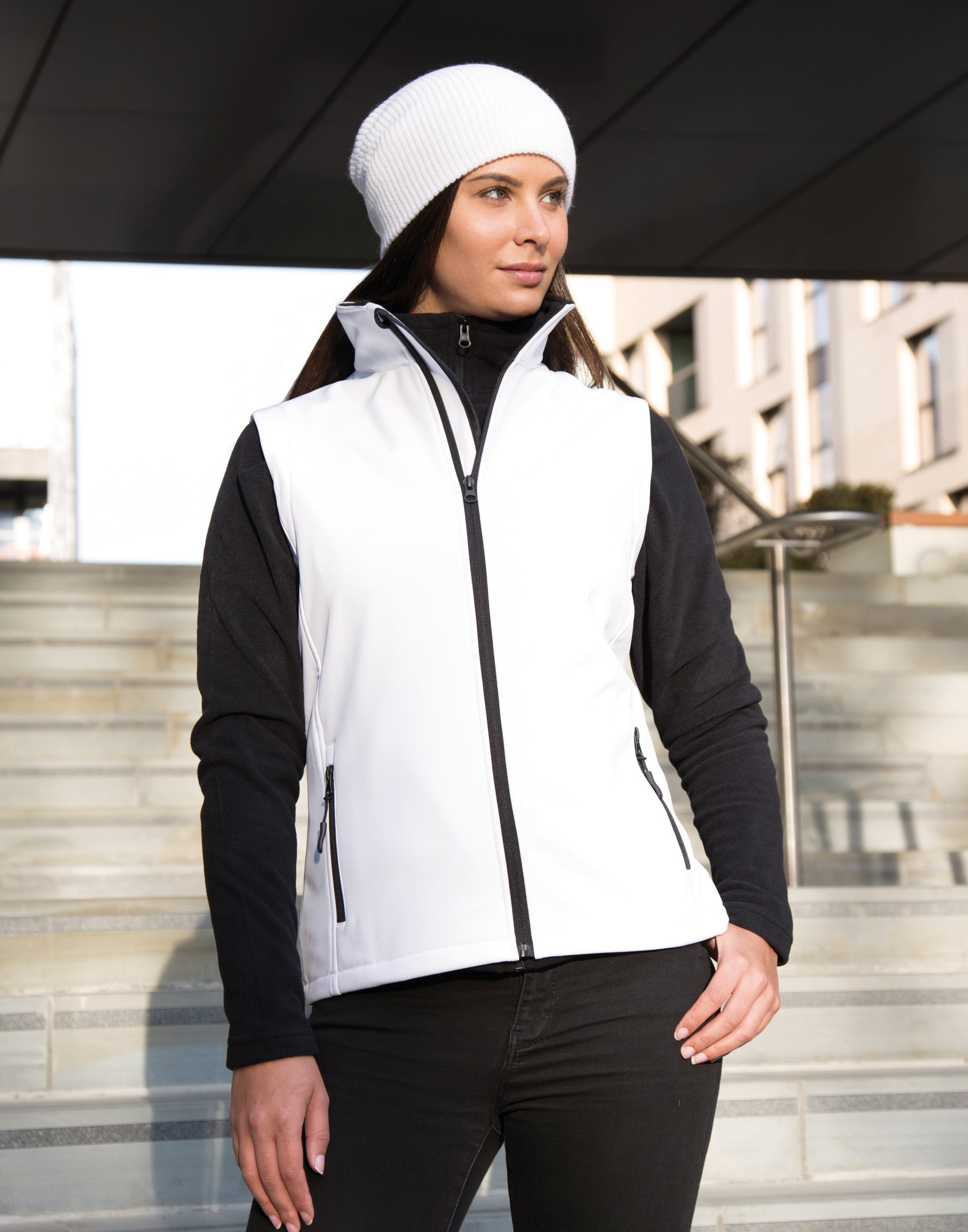 Dames bedrukbare softshell bodywarmer