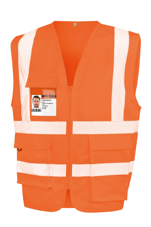 Zipped safety vest