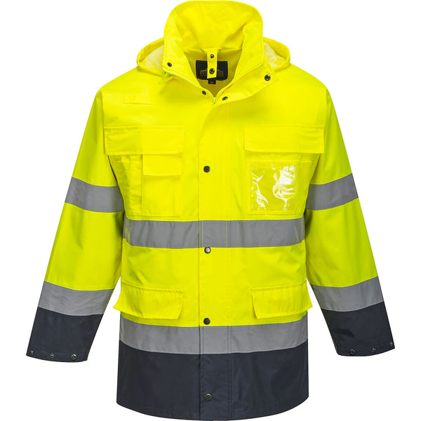 3-in-1 parka met hoge zichtbaarheid