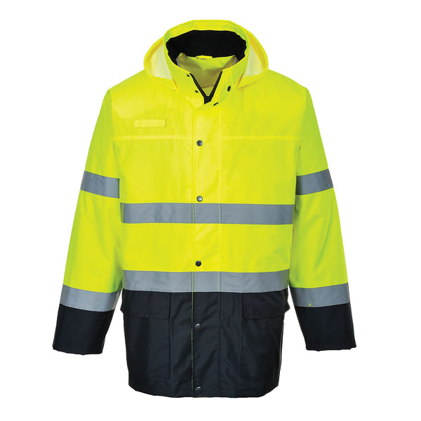 Two-tone HV rain jacket