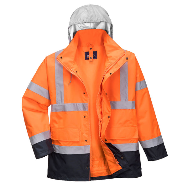 Trafic 4-in-1 contrast two-tone Hi-Vis parka