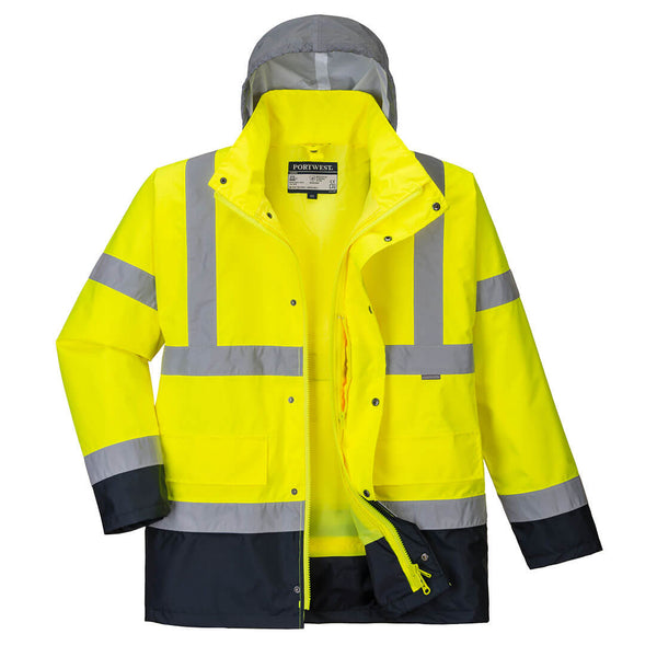 Trafic 4-in-1 contrast two-tone Hi-Vis parka