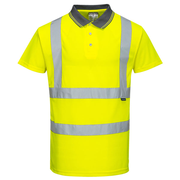 Short-sleeved Hi-Vis polo shirt