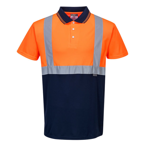 Two-tone polo shirt