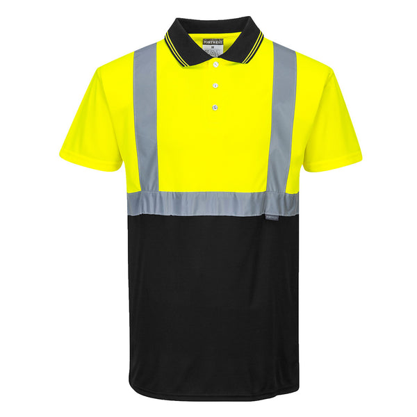 Two-tone polo shirt