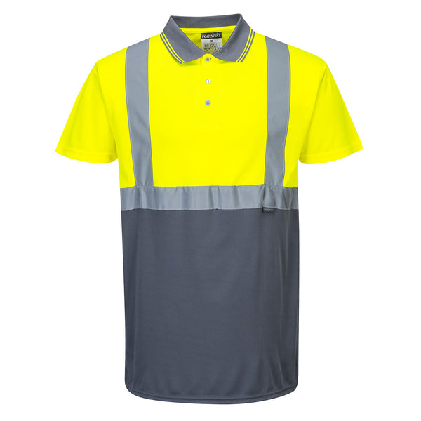 Two-tone polo shirt