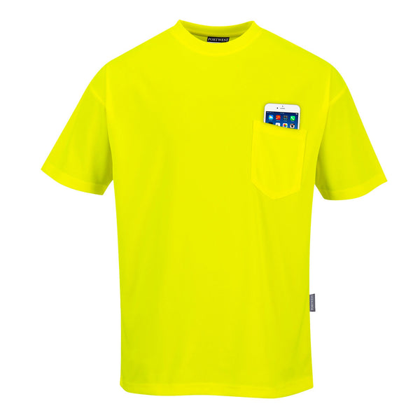 Day-Vis T-shirt met korte mouwen en zak