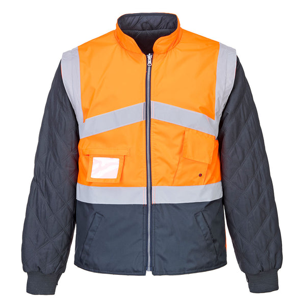 Hivis tweekleurig omkeerbaar vest