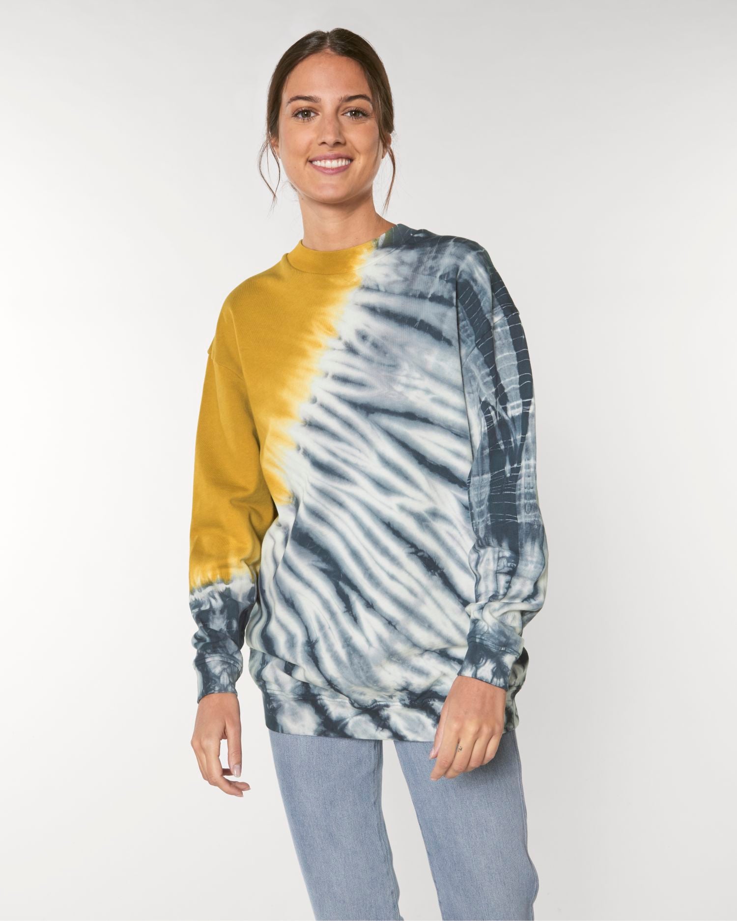 The unisex tie &amp; dye crew neck sweatshirt - Firer Tie and Dye