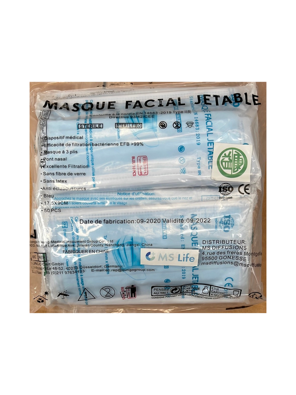 Type IIR sterile surgical mask - sterile box of 50