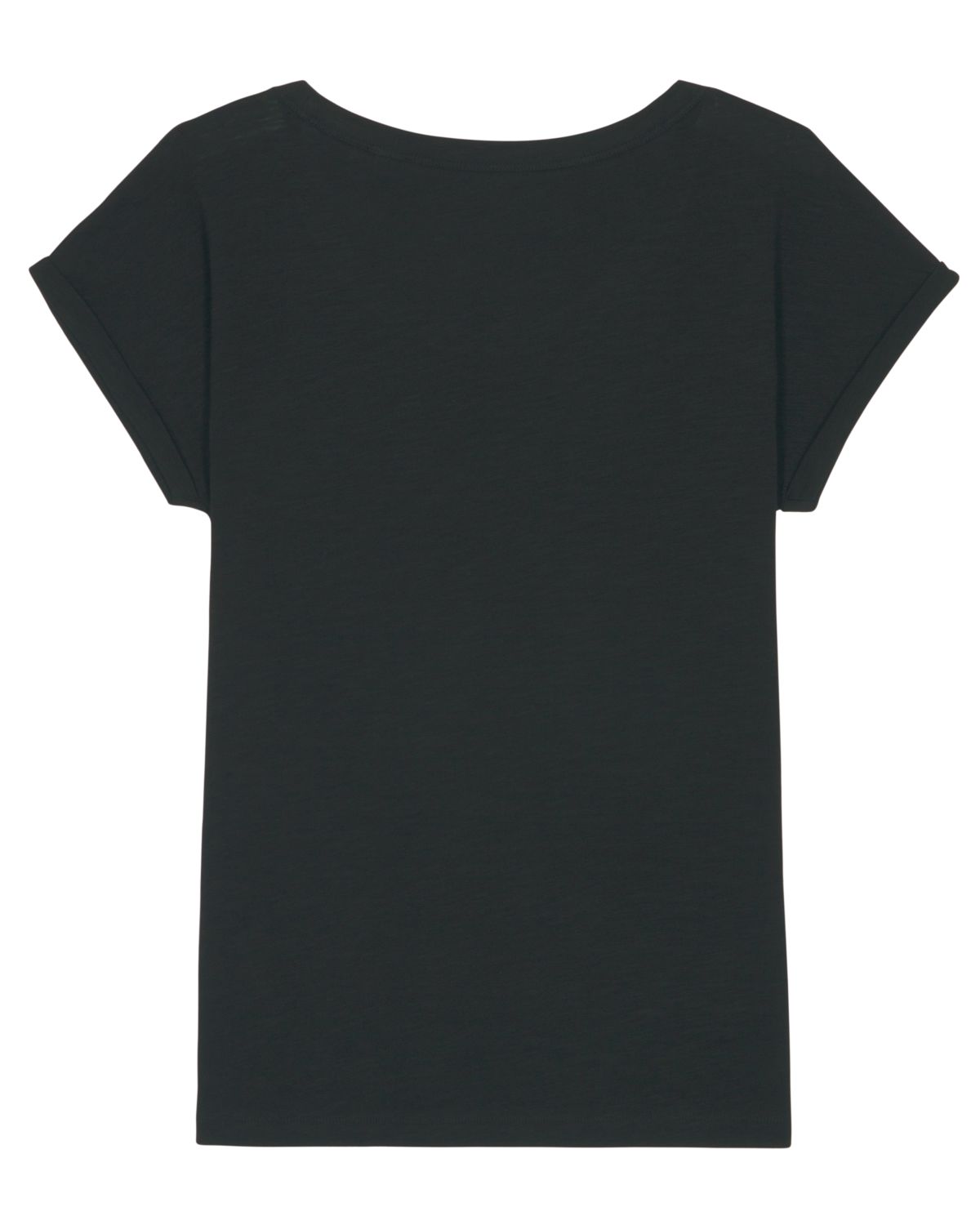Women's slub T-shirt with folded cuffs - Stella Rounder Slub