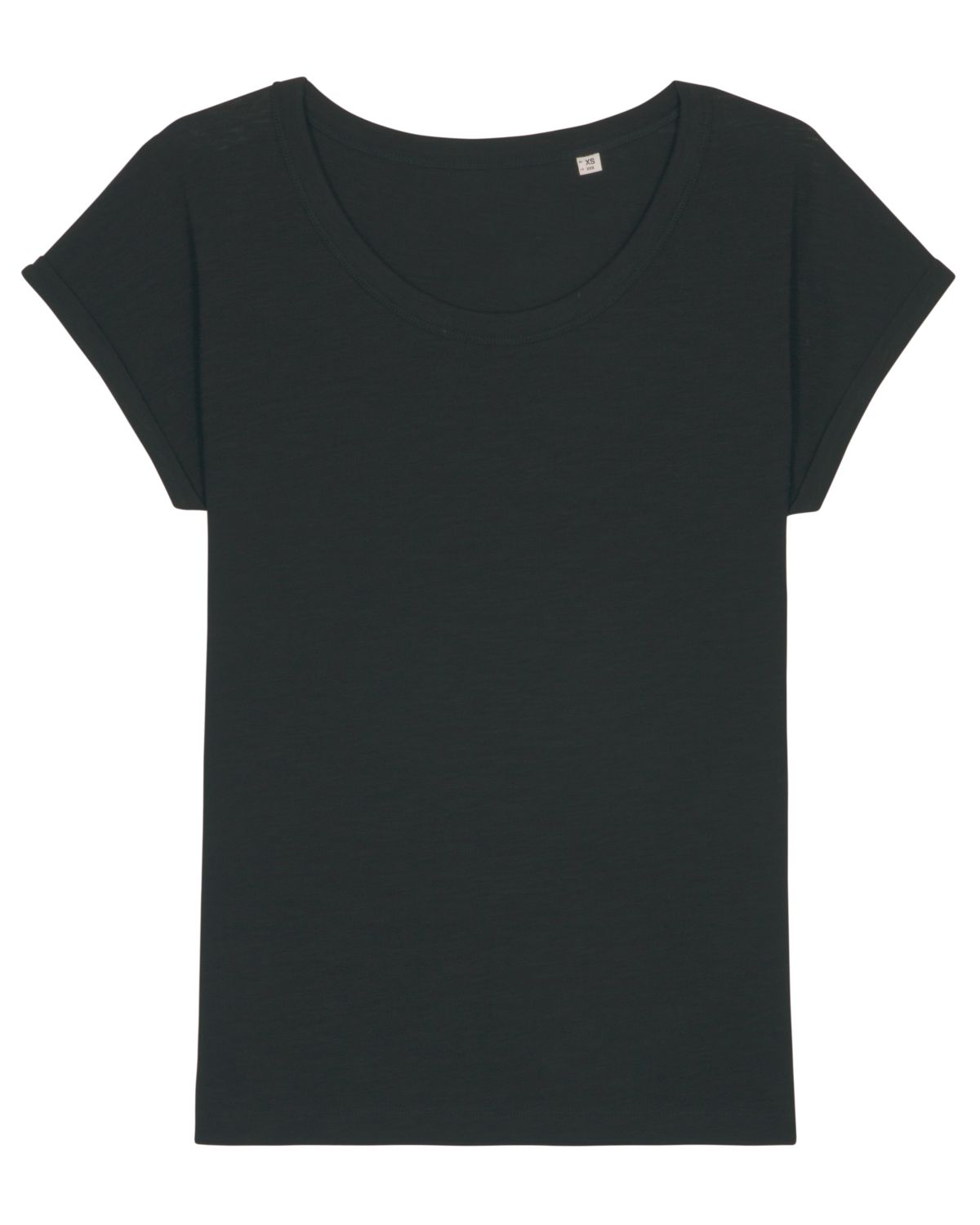 Women's slub T-shirt with folded cuffs - Stella Rounder Slub