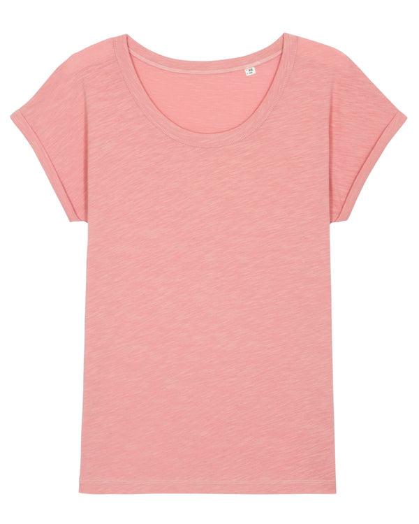 Le T-shirt slub femme bas de manche replié - Stella Rounder Slub