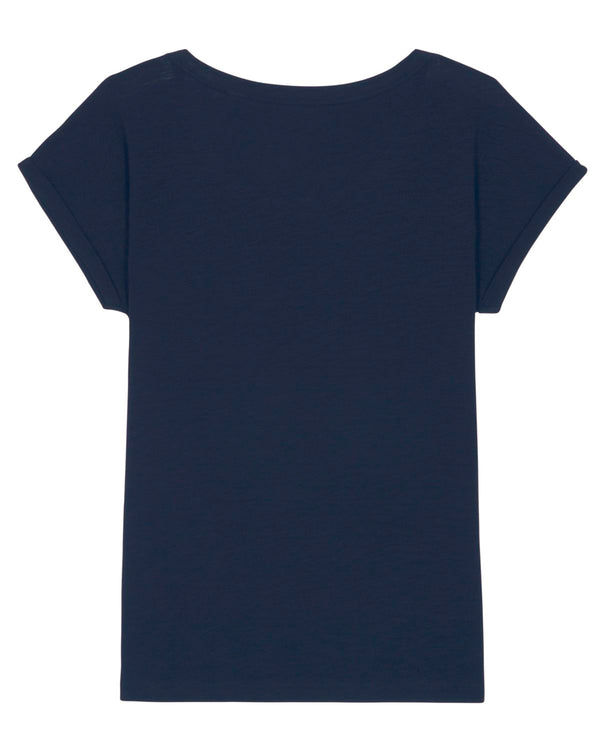 Le T-shirt slub femme bas de manche replié - Stella Rounder Slub