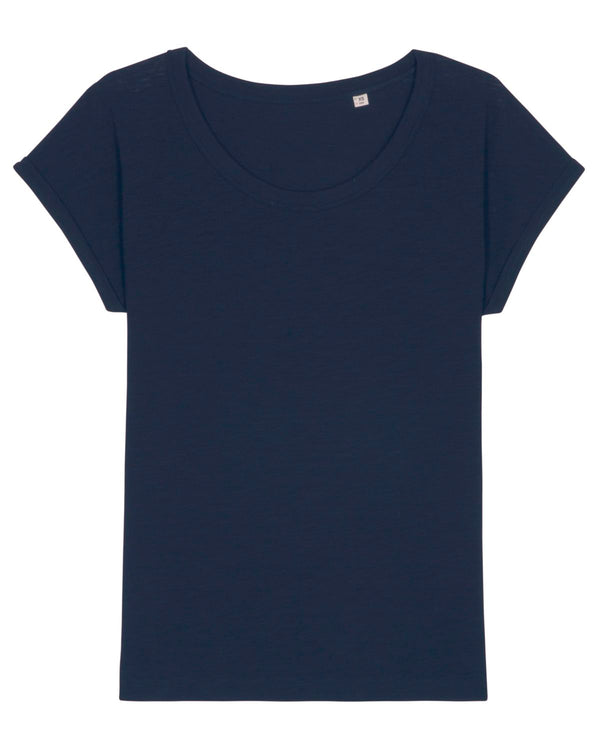 Le T-shirt slub femme bas de manche replié - Stella Rounder Slub