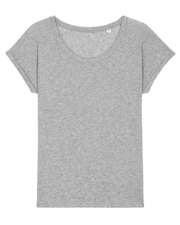 Le T-shirt slub femme bas de manche replié - Stella Rounder Slub