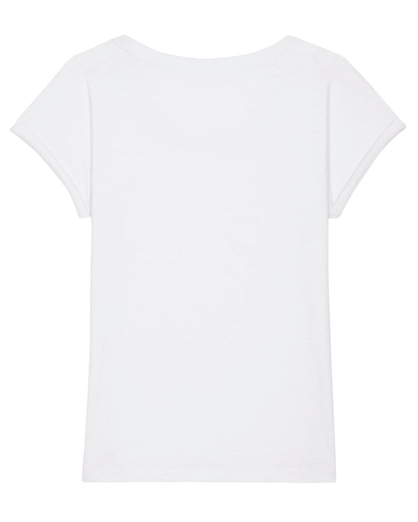 Le T-shirt slub femme bas de manche replié - Stella Rounder Slub