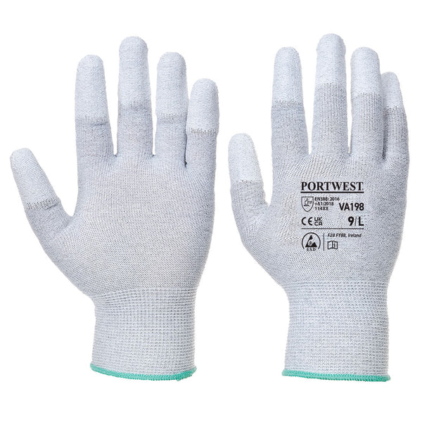 PU Coated Anti-Static Vending Fingertip Glove