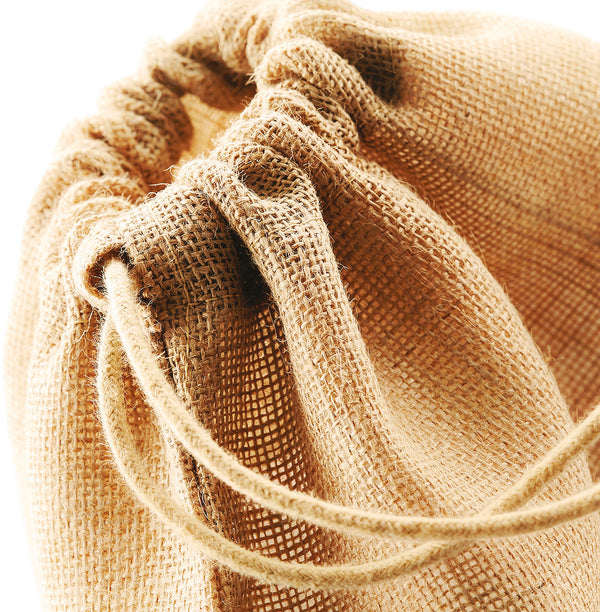 Jute drawstring bag