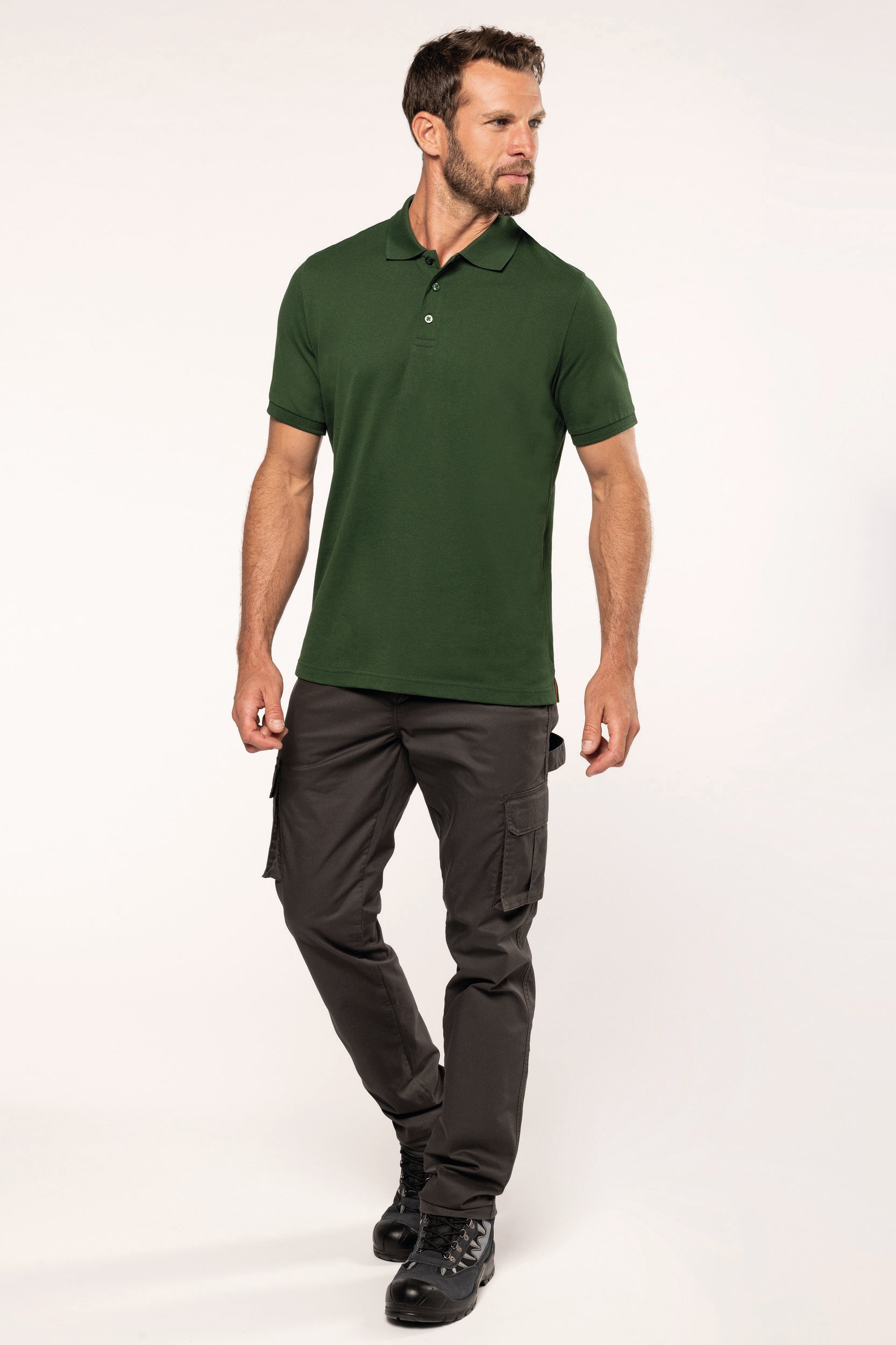 Polo manches courtes "mélange" homme