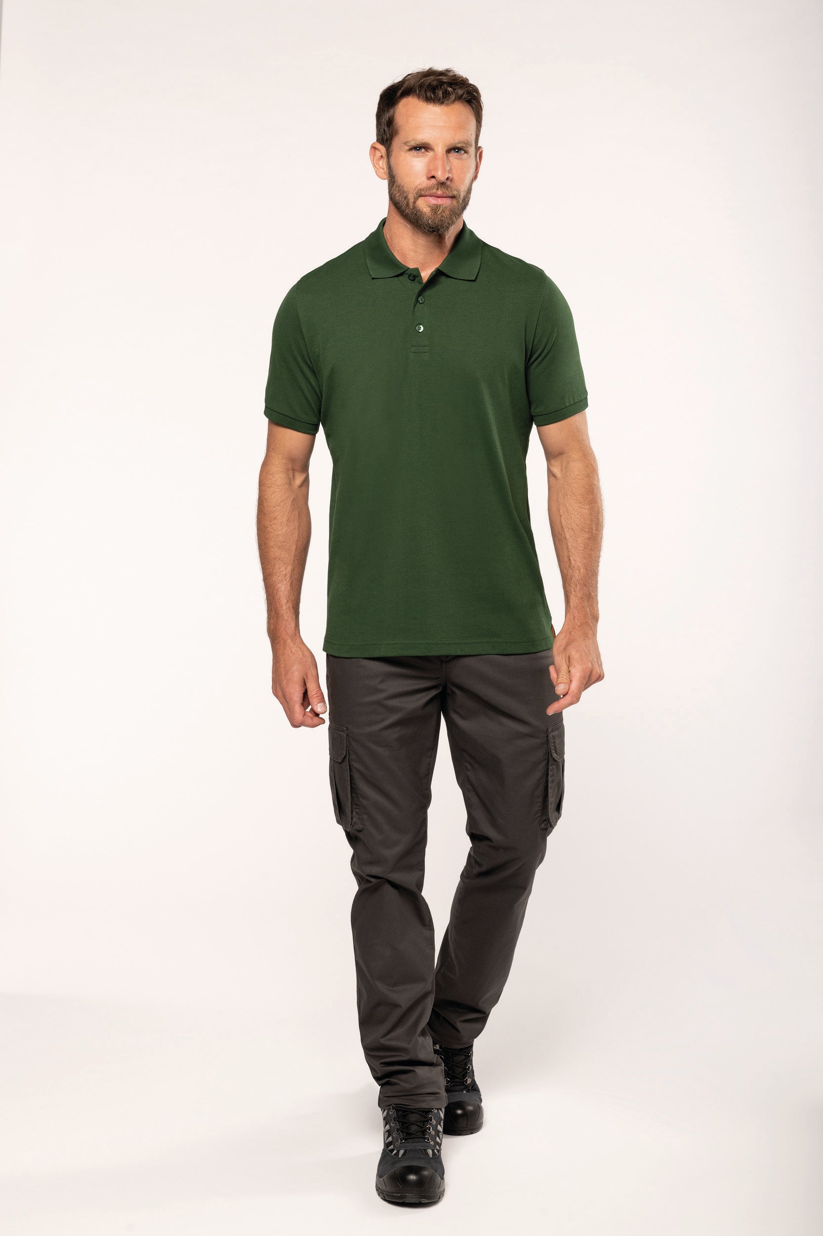 Polo manches courtes "mélange" homme